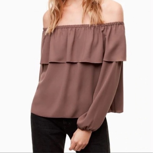 Aritzia Wilfred Off The Shoulder Top. Fits XXS, XS and Small. - Picture 2 of 5